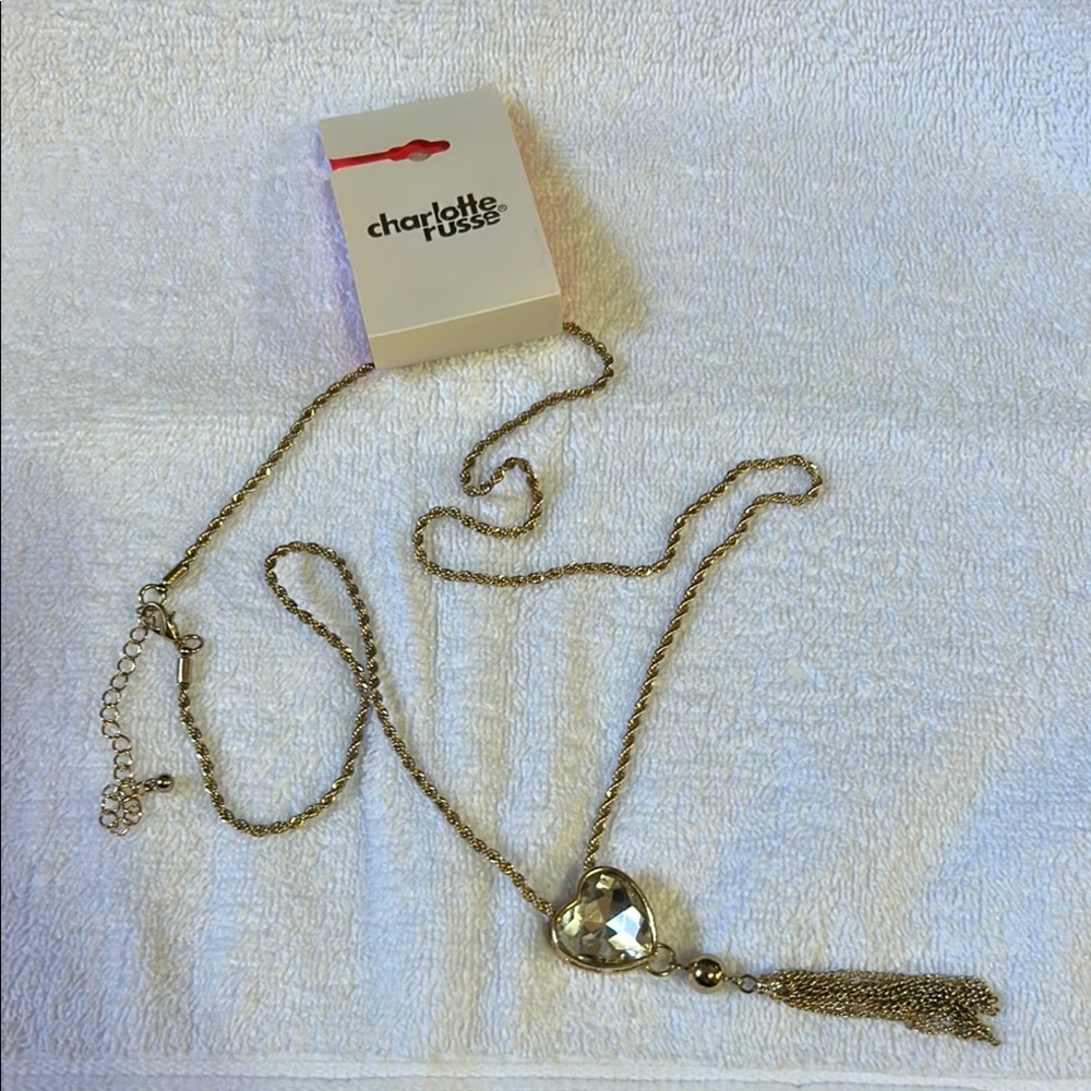 Charlotte Russe Necklace with Crystal Pendant